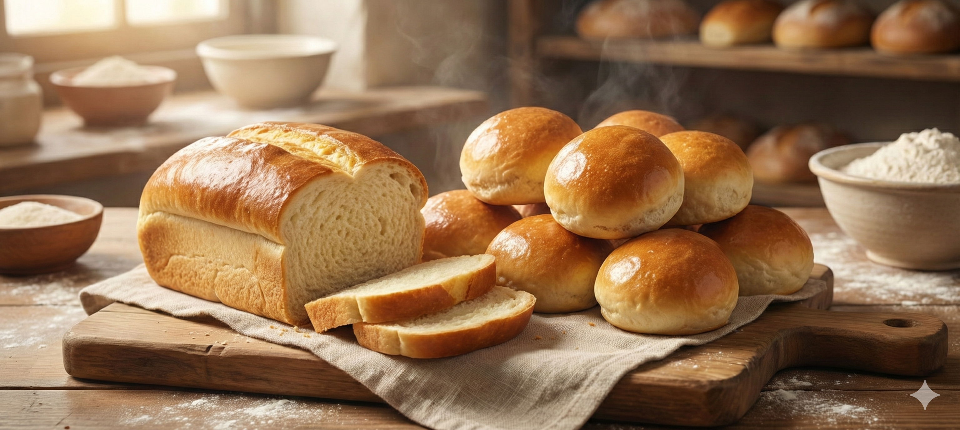 Freshly baked Dovetail bread