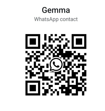 QR code to message Gemma on WhatsApp